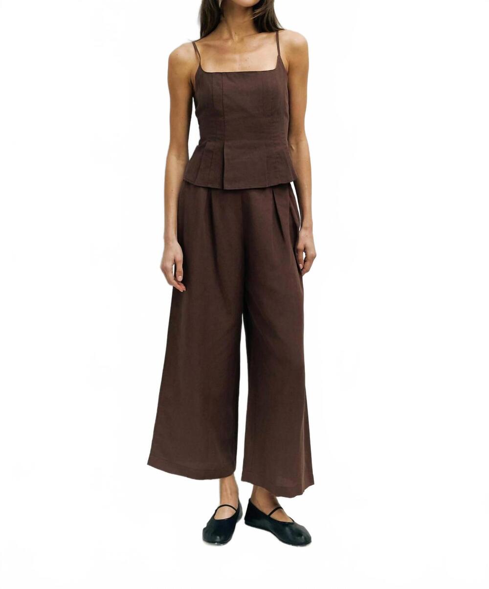 NEW MOD REF jocelyn wide leg pants in brown